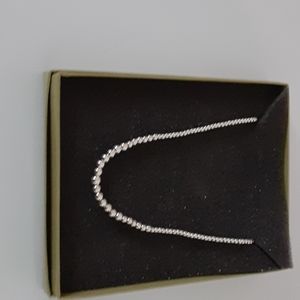 Sterling silver beaded necklace